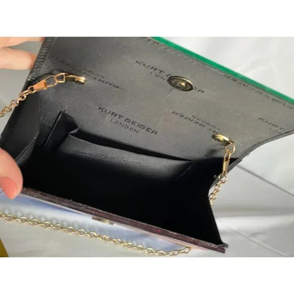 Kurt Geiger Multicolor Striped Clutch - Picture 3 of 11